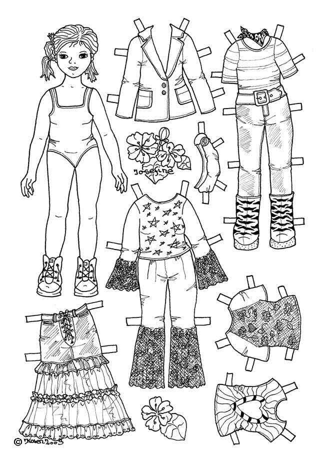 Раскраски «Бумажные куклы»